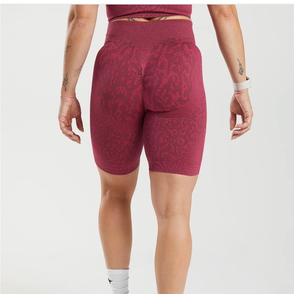 Gymshark Adapt Animal Seamless Cycling Shorts - Reef | Cherry Brown - Picture 2 of 3
